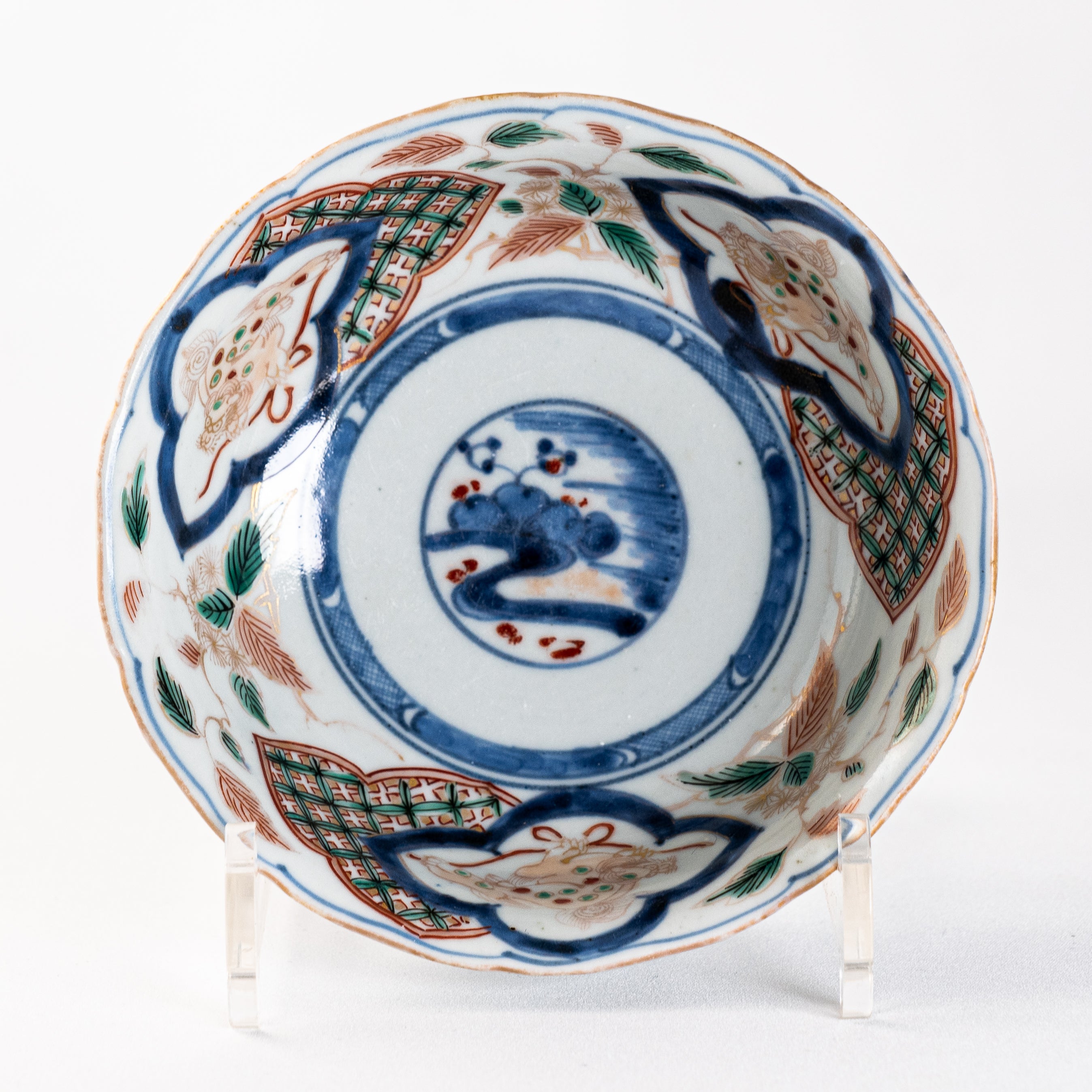 伊万里色絵鉢 大中小3客 伊万里色絵鉢 大中小3客